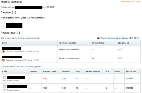 SeoBudget.ru - простой анализ результаты